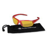SMITH AND WESSON KleenGuard™ 21299 Equalizer Safety Glasses, Red Frames, Amber/Yellow Lens, 12/Box