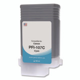 CLOVER IMAGING GROUP WCPFI107C Compatible Cyan Ink, Replacement for PFI-107 (6706B001AA), 130 mL