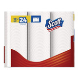 KIMBERLY-CLARK PROFESSIONAL Scott® 55416 Choose-A-Sheet Mega Kitchen Roll Paper Towels, White, 1-Ply, 6.5 x 11, 102 Sheets/Roll, 12 Rolls/Pack