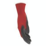 MCR SAFETY N9680M Ninja Flex Latex Coated Palm Gloves, EN388: 3131, 10" Long, Medium, Red/Gray, 12 Pairs