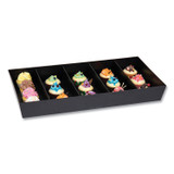 EMS MIND READER LLC SNACKORGTBLK Anchor Collection 5-Compartment Snack Organizer, 12 x 24 x 3.25, Black