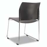 NATIONAL PUBLIC SEATING NPS® 882011204 8800 Series Cafetorium Plastic Stack Chair, Supports Up to 500 lb, 18" Seat Height, Charcoal Seat/Back, Chrome Base, 4/Pack