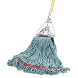 RUBBERMAID COMMERCIAL PROD. A252 GRE Web Foot Wet Mop Head, Shrinkless, Cotton/Synthetic, Green, Medium, 6/Carton