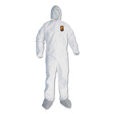 SMITH AND WESSON KleenGuard™ 48974 A45 Liquid/Particle Protection Surface Prep/Paint Coveralls, X-Large, White, 25/Carton