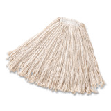 RUBBERMAID COMMERCIAL PROD. FGF51800WH00 Cut-End Cotton Wet Mop Heads, Cotton/Plastic, White, 12/Carton