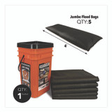 ABSORBENT SPECIALTY PRODUCTS Quick Dam™ QDGG12485 Outdoor Grab and Go Bucket Kit, (1) Bucket, (5) Jumbo Flood Bags