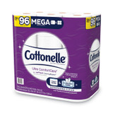 KIMBERLY CLARK Cottonelle® 53756PK Ultra ComfortCare Toilet Paper, Soft Bath Tissue, Mega Rolls, Septic Safe, 2-Ply, White, 284 Sheets/Roll, 24 Rolls/Pack