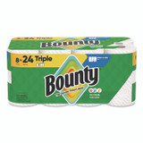 PROCTER & GAMBLE Bounty® 16014 Select-a-Size Kitchen Roll Paper Towels, 2-Ply, White, 6 x 11, 123 Sheets/Roll, 8 Triple Rolls/Carton