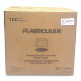 PLASTIFAR SA 18361 Bakery Containers, 8" Cake, 9.7" Diameter x 5" h, Black/Clear, 100/Carton