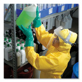 SMITH AND WESSON KleenGuard™ 09813 A70 Chemical Spray Protection Coveralls, Elastic Wrists, Ankles, Hood, Large, Yellow, 12/Carton
