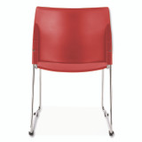 NATIONAL PUBLIC SEATING NPS® 881711174 8800 Series Cafetorium Plastic Stack Chair, Supports Up to 500 lb, 18" Seat Height, Red Seat, Red Back, Chrome Base, 4/Pack
