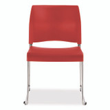 NATIONAL PUBLIC SEATING NPS® 881711174 8800 Series Cafetorium Plastic Stack Chair, Supports Up to 500 lb, 18" Seat Height, Red Seat, Red Back, Chrome Base, 4/Carton