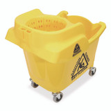 NEXSTEP COMMERCIAL PRODUCTS 96979 MaxiRough Institutional Mop Bucket and Wringer, 35 qt, Yellow