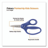 FISKARS MANUFACTURING CORP 1067001 Kids Scissors Classpack, 5" Long, Straight Assorted Handle Colors, 12/Pack