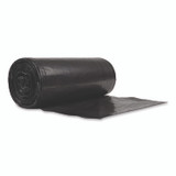 PITT PLASTICS EC385812K Eco Strong Can Liners, 60 gal, 1.35 mil, 38" x 58", Black, Perforated Roll, 100/Carton