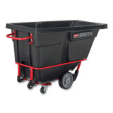 RUBBERMAID COMMERCIAL PROD. 1306 BLA 0.5 cu yd BRUTE Rotomolded Tilt Truck, 1,400 lb Capacity, Black