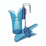 CFS BRANDS San Jamar® SI7000 Saf-T-Scoop and Guardian System for Ice Machines, 12 oz to 16 oz Ice Scoop, Transparent Blue, 50/Carton