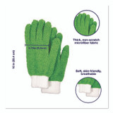 CHAGRINOVATIONS TidyUps TU05709 Microfiber Dusting Gloves and Mitts, Green with White Cuffs, 2 Gloves, 2 Mitts