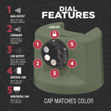 RUST-OLEUM CORPORATION 383421EA Stops Rust 5-in-1 Spray Paint, Satin Earthy Green, 12 oz Aerosol Can