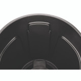 RUBBERMAID COMMERCIAL PROD. 1867531CT Vented Round Brute Container, 32 gal, Plastic, Black, 6/Carton