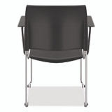 NATIONAL PUBLIC SEATING NPS® 87101110A8 8700 Series Cafetorium Chair w/Armrests, Supports Up to 500 lb, 18" Seat Ht, Black Seat/Back, Chrome Base, 4/CT, 2 CT/Bundle
