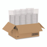 DART C8SB Square Plastic Bowls, 8 oz, 8.5 x 8.5 x 1.51, Clear, Plastic, 63 Bowls/Sleeve, 8 Sleeves/Carton