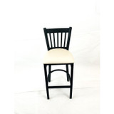 JMC FURNITURE CBBVSCRM Cobra Series Barstool, Supports Up to 300 lbs, 28.5" Seat Height, Cream Seat, Black Back, Black Base