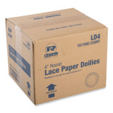 AMERCAREROYAL LD4 Lace Doilies, Round, 4", White, 10,000/Carton