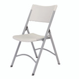 NATIONAL PUBLIC SEATING NPS® 602 600 Series Heavy Duty Plastic Folding Chair, Supports Up to 500 lb, 18" Seat Height, Gray Seat/Back/Base, 4/Pack