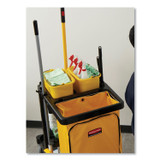 RUBBERMAID COMMERCIAL PROD. FG9T8200YEL Heavy-Duty Cleaning Cart Caddy, 10-qt, Yellow, 6/Carton