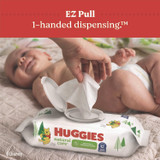 KIMBERLY CLARK Huggies® 51079 Natural Care Sensitive Baby Wipes, Unscented, White, 64/Pack, 12 Packs/Carton