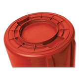 RUBBERMAID COMMERCIAL PROD. 2610 REDCT Vented Round Brute Container, 10 gal, Plastic, Red, 6/Carton