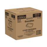DART C30DE2R ClearPac Containers, 2 Compartments, 32.8 oz, 7.4 x 9 x 1.7, Clear, Plastic, 63/Pack, 4 Packs/Carton