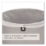 RUBBERMAID COMMERCIAL PROD. 2147550 Refine Series Half Round Waste Receptacle, 16 gal, Plastic/Stainless Steel