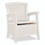 SUNCAST CORPORATION BMCC1800CB Elements Club Chair with Storage, Supports Up to 300 lb, 17" Seat Height, 25.25" x 29.75" x 35.5", Ice Cube