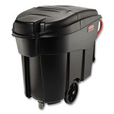RUBBERMAID COMMERCIAL PROD. FG9W7200BLA Mega BRUTE Mobile Container Lid, 30 x 49.5, Black