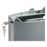 RUBBERMAID COMMERCIAL PROD. FGR93400BK Metropolitan Smokers' Station, Weighted Base, 1.6 gal, Galvanized Liner, 16.8 dia x 42.8h, Black