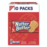 NABISCO FOOD GROUP 07835 Nutter Butter, Peanut Butter, 1.9 oz, 4 Cookies/Pack, 10 Packs/Box