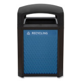 RUBBERMAID COMMERCIAL PROD. 2182677 Medium Prelabeled Recycled Waste Panels for Tailor and Landmark Series Containers, 20.72" x 0.5" x 27.95", Blue, 4/Carton