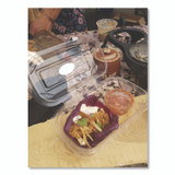 ECO-PRODUCTS,INC. EP-LC96 Renewable and Compostable Clear Clamshell Hinged Food Containers, 9 x 6 x 3, Plastic, 80/Pack, 3 Packs/Carton