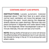 BIG D Industries 464 Metered Concentrated Room Deodorant, Sunburst Scent, 7 oz Aerosol Spray, 12/Carton