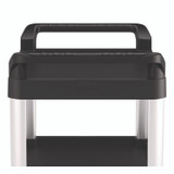 SUNCAST CORPORATION Commercial® RC2040 Three-Shelf Service Cart, Metal/Plastic, 3 Shelves, 300 lb Capacity, 20" x 39.85" x 38.17", Black