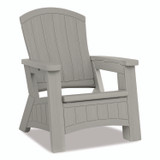 SUNCAST CORPORATION BMAC1000DG Adirondack Chair with Storage, Supports Up to 375 lb, 14.5" Seat Height, 30" x 32.5" x 38.5", Dove Gray