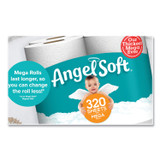 GEORGIA PACIFIC Angel Soft® 7940350 Mega Toilet Paper, Septic Safe, 2-Ply, White, 320 Sheets/Roll, 48 Rolls/Pack