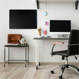 Floortex FCVGM1723BG Floortex Viztex&reg; Glacier Black Multi-Purpose Grid Glass Dry-Erase Board 17" x 23"