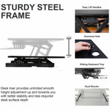 Rocelco, Inc Rocelco R ADRB-45 Rocelco ADR-45 45" Adjustable Desk Riser with EVR Rocelco, Inc Rocelco R ADRB-45 Rocelco ADR-45 45" Adjustable Desk Riser with EVR