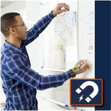 ACCO Brands Corporation Quartet Q25F02IMW Quartet InvisaMount Magnetic Glass Board