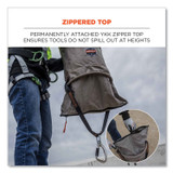 TENACIOUS HOLDINGS, INC. ergodyne® 15974 Arsenal 5974 Hoist Bucket Tool Bag with Swiveling Carabiner and Zipper Top, 12.5 x 12.5 x 17, Gray