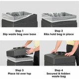 Safco Products Safco 9474BL Safco Recessed Panels Waste Receptacle
