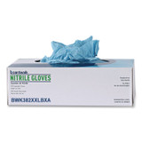 BOARDWALK 382XXLCTA Disposable Examination Nitrile Gloves, Powder-Free, XX-Large, 5 mil Thick, 9.5" Long, Blue, 100/Box, 10 Boxes/Carton